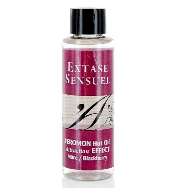 EXTASE SENSUAL - OLIO DA MASSAGGIO EFFETTO RISCALDANTE AI FEROMONI DI MORA 100 ML - Only Vibes