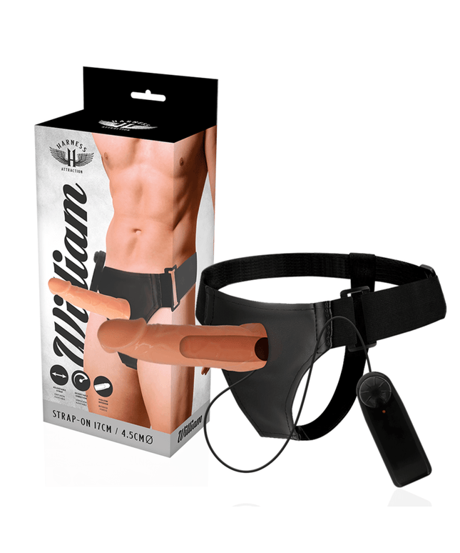 harness attraction willian hollow rnes con vibratore 17 cm o 4 5 cm
