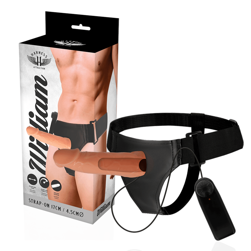 harness attraction willian hollow rnes con vibratore 17 cm o 4 5 cm