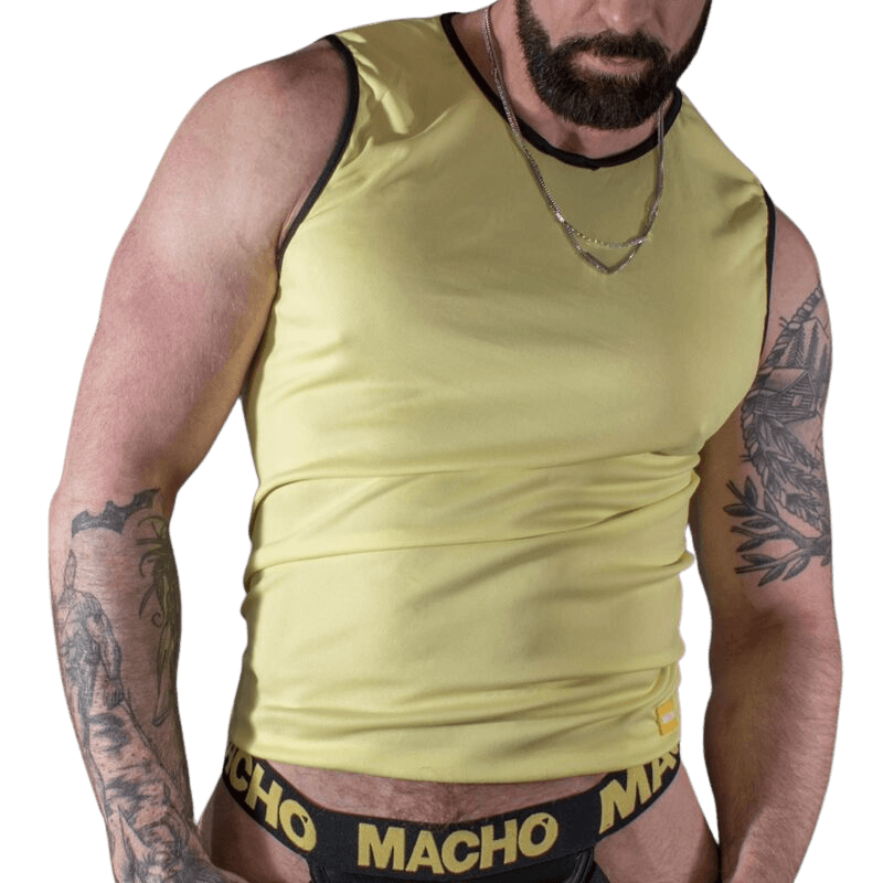 macho maglietta gialla s m