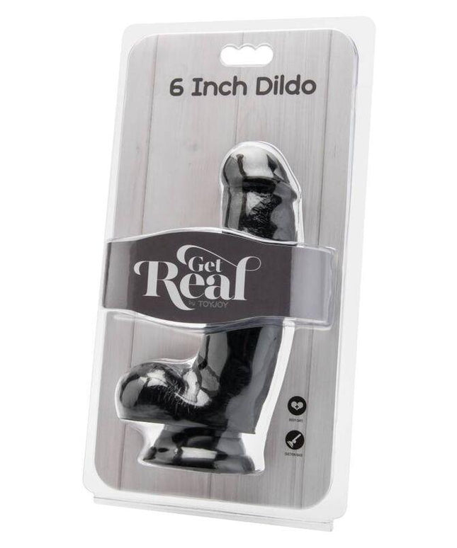 get real dildo 12 cm con sfere nero