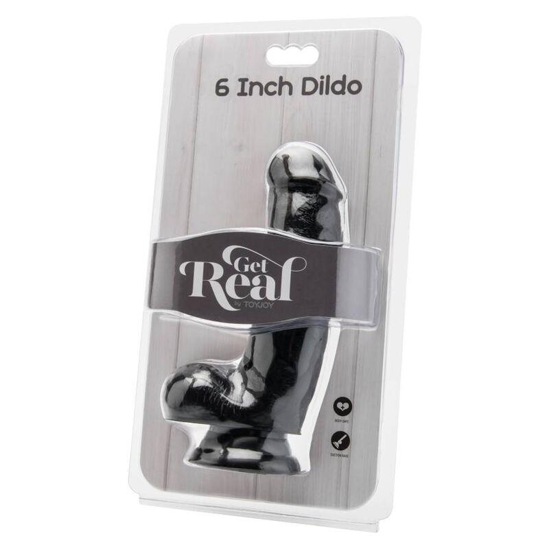 get real dildo 12 cm con sfere nero