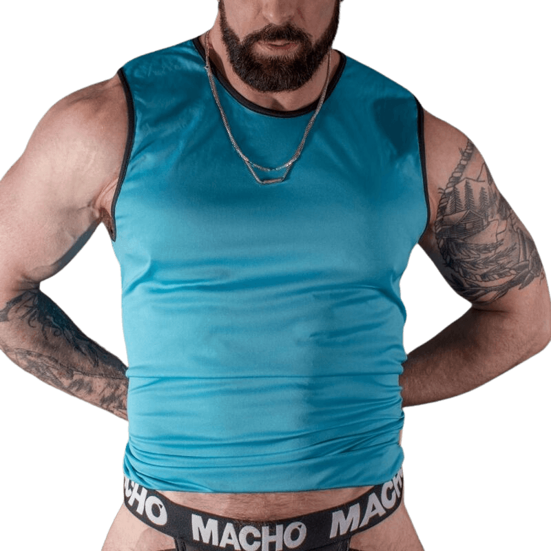 macho maglietta blu s m