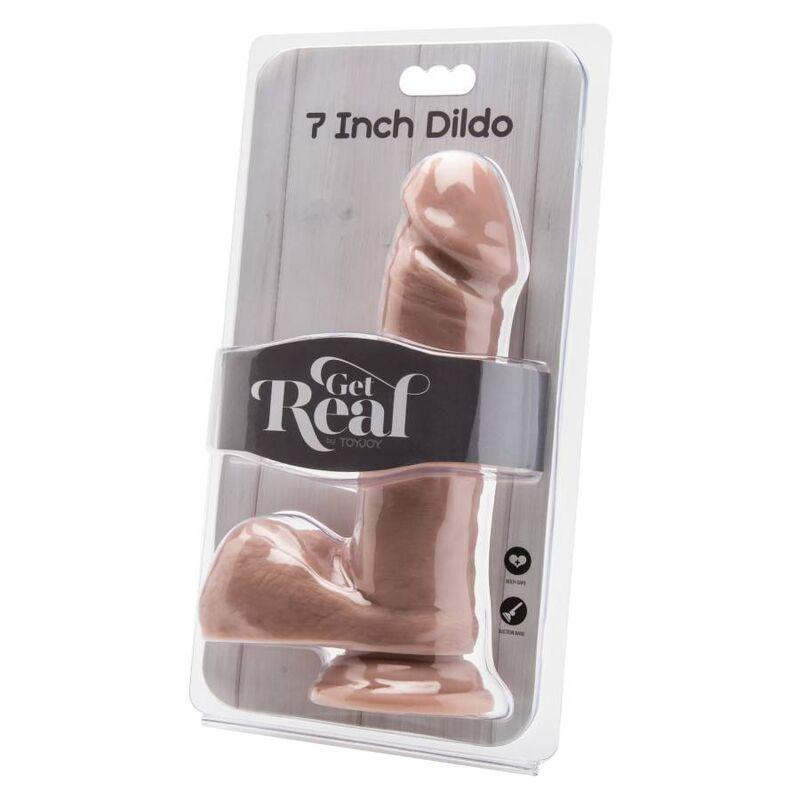 get real dildo 18 cm con palle di pelle