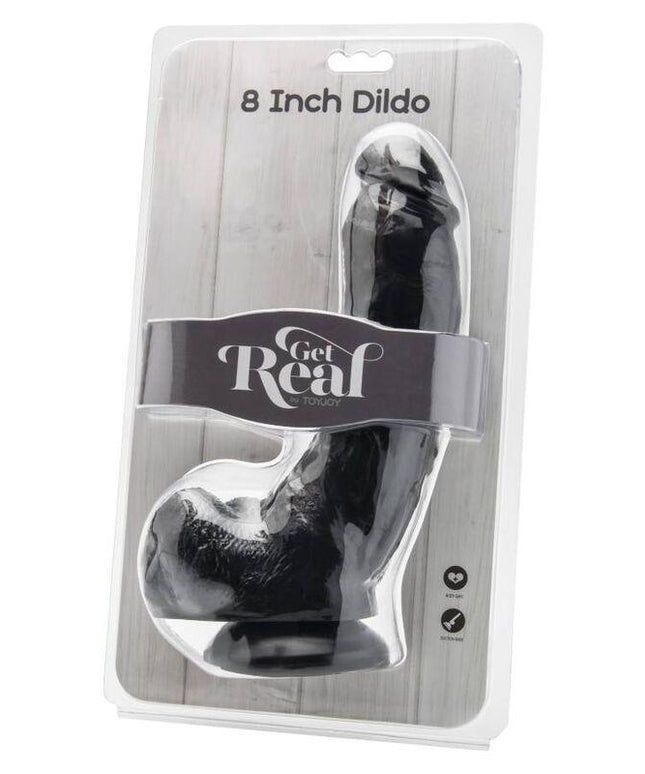 get real dildo 20 5 cm con sfere nero