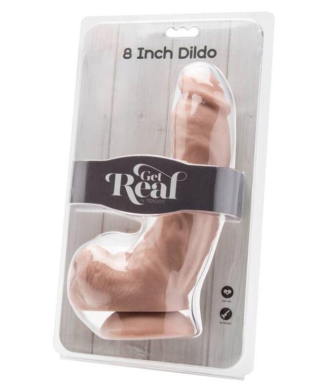 get real dildo 20 5 cm con palle di pelle