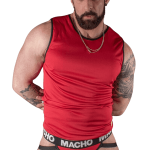 macho maglietta rossa s m