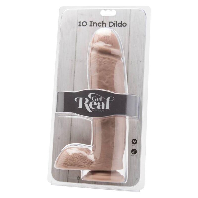 get real dildo 25 5 cm con palle di pelle