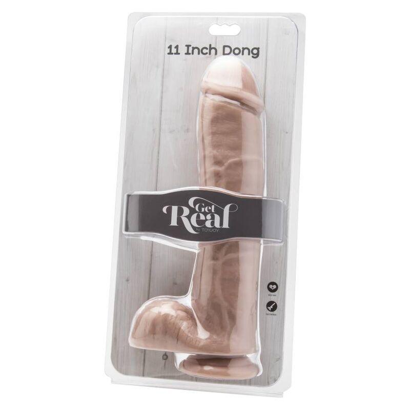 get real dildo 28 cm con palle di pelle