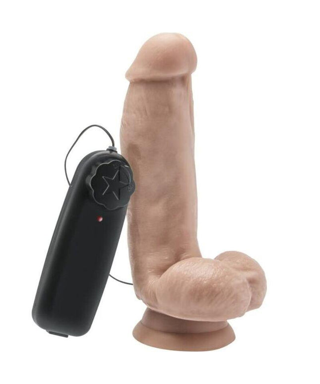 get real dildo 12 cm con vibratore per sfere