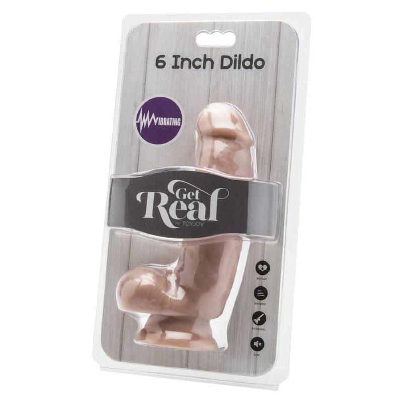 get real dildo 12 cm con vibratore per sfere