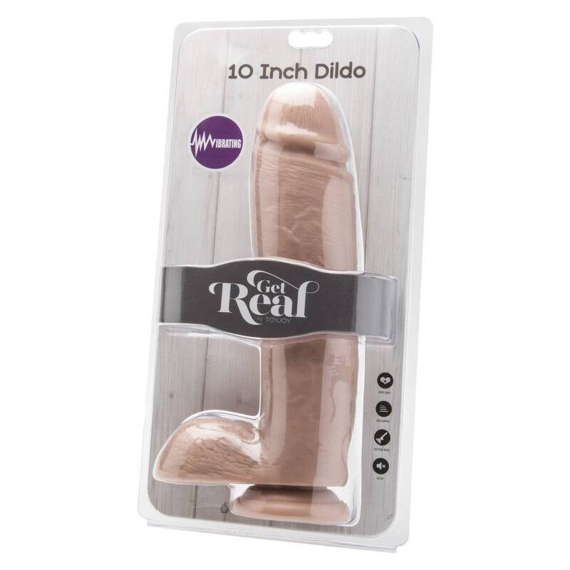 get real dildo 25 5 cm con vibratore per sfere