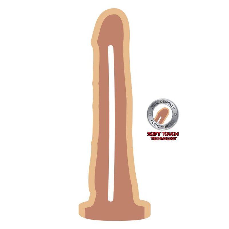 get real dong a doppia densit 19 cm pelle