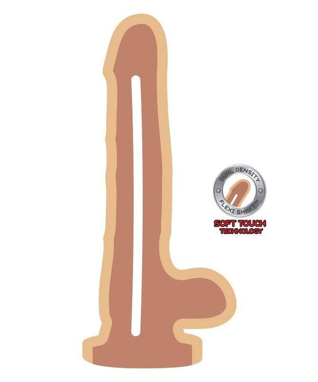 get real dildo a doppia densit 12 cm palle di pelle