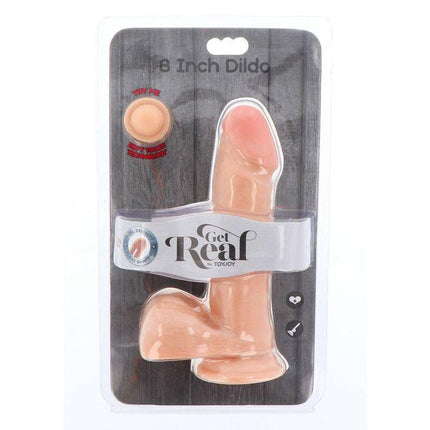 get real dildo a doppia densit 18 cm palle di pelle