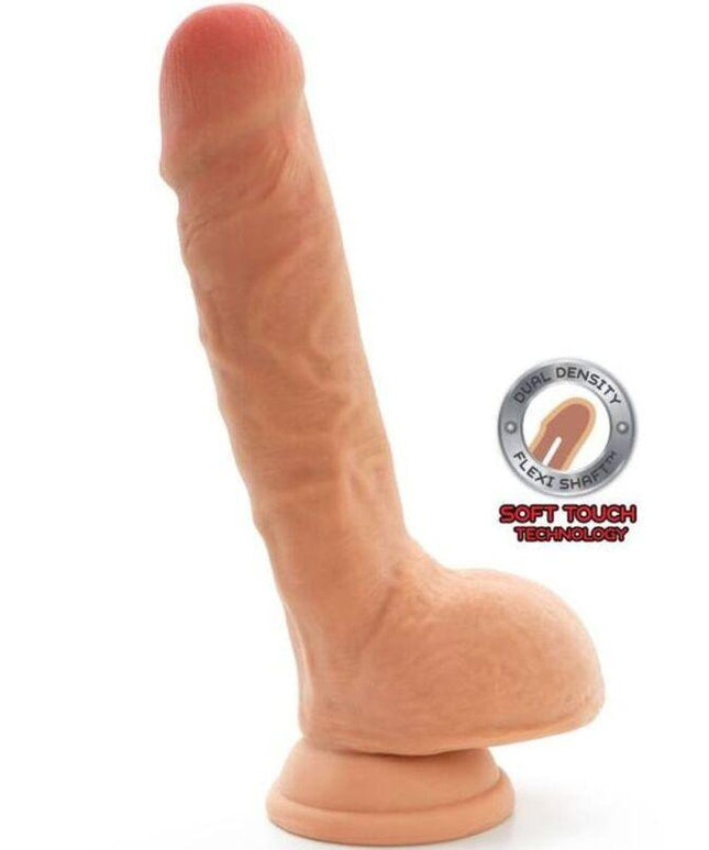 get real dildo a doppia densit 25 5 cm palle di pelle