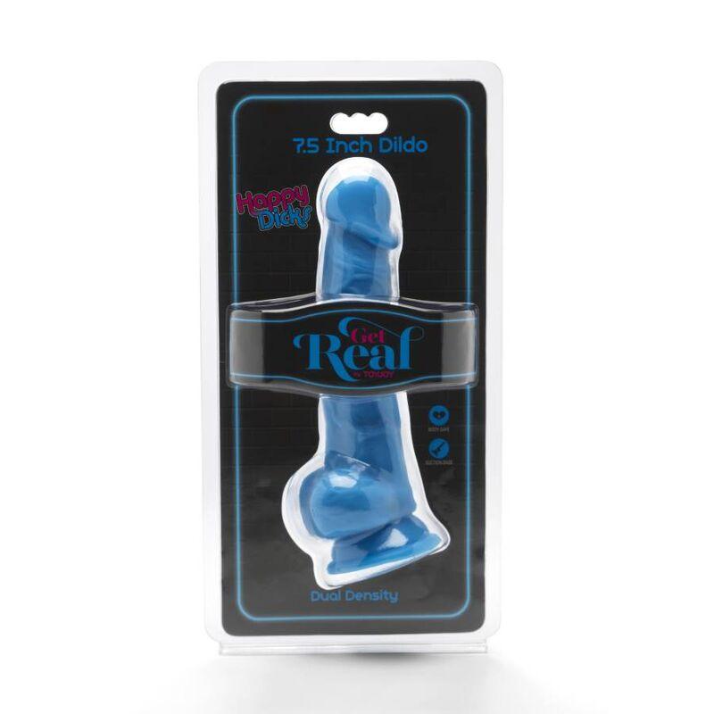 get real happy dicks 19 cm con sfere blu