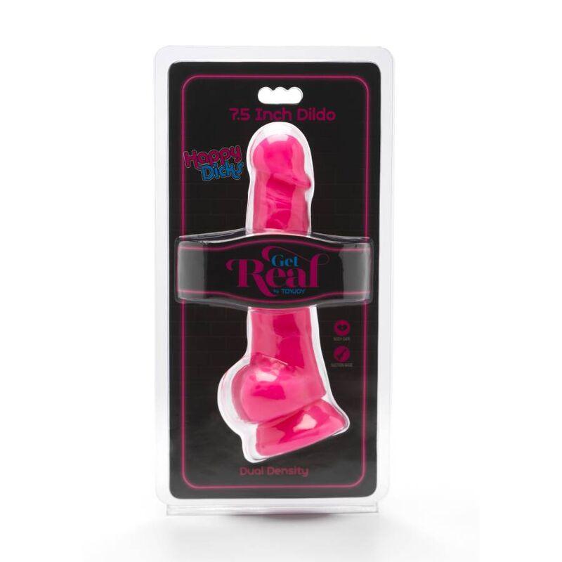 get real happy dicks 19 cm con sfere rosa