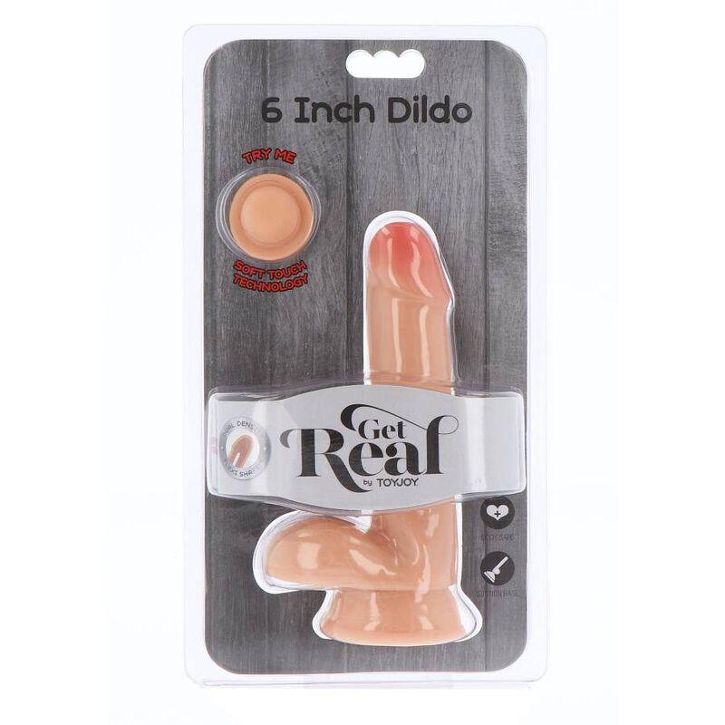 get real dildo a doppia densit 17 cm palle pelle