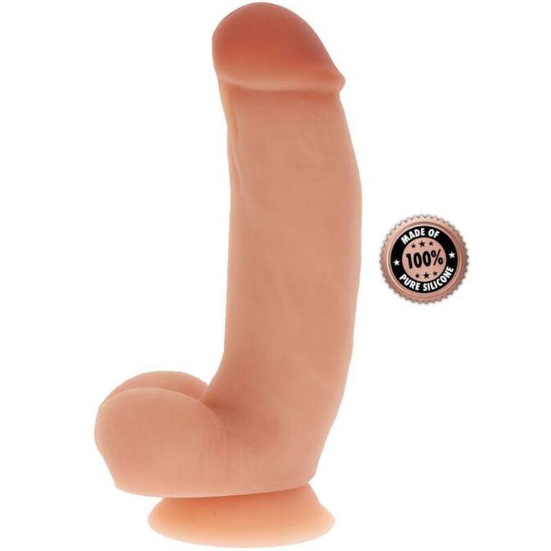 get real dildo in silicone 18 cm con palle in pelle