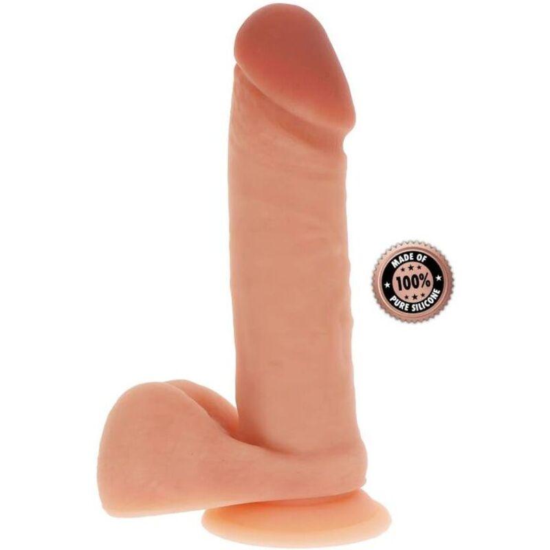 get real dildo in silicone 20 5 cm con palle in pelle