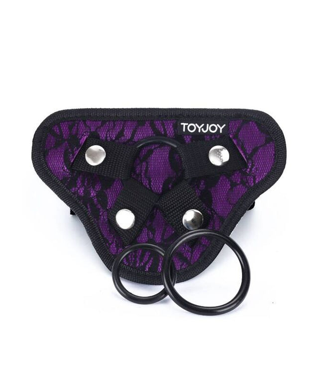 GET REAL - IMBRAGATURA IN PIZZO CON CINTURINO VIOLA