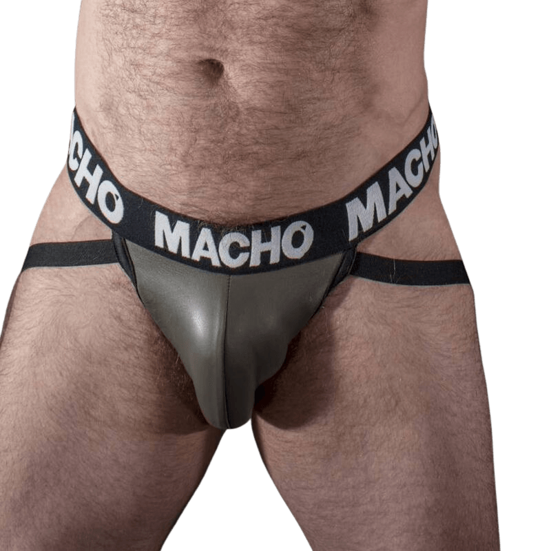 macho mx27gr jock leather grigio beige s