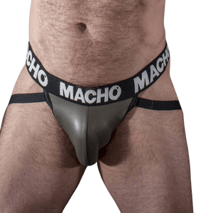 macho mx27gr jock leather grigio beige s