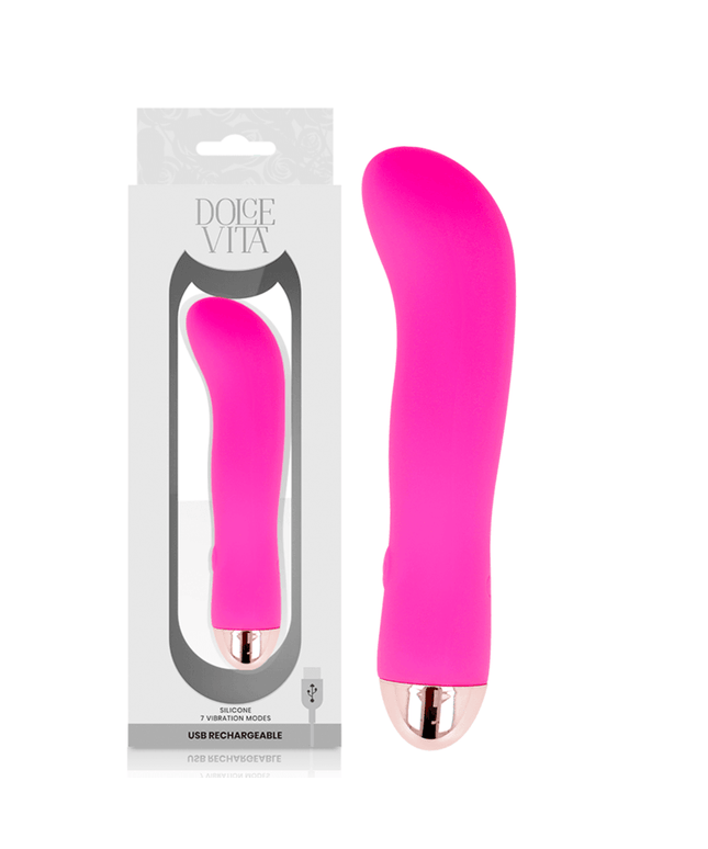 dolce vita vibratore ricaricabile rosa a 7 velocita