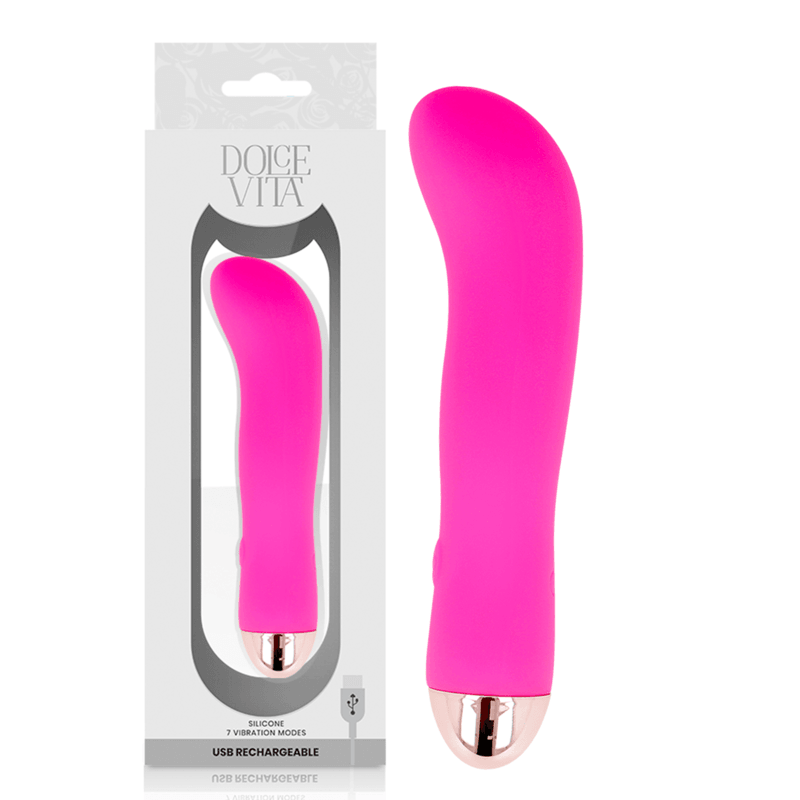 dolce vita vibratore ricaricabile rosa a 7 velocita