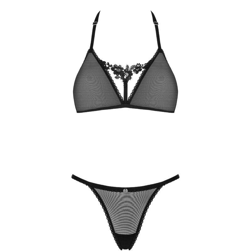 obsessive set celia noir 2 pezzi xs s