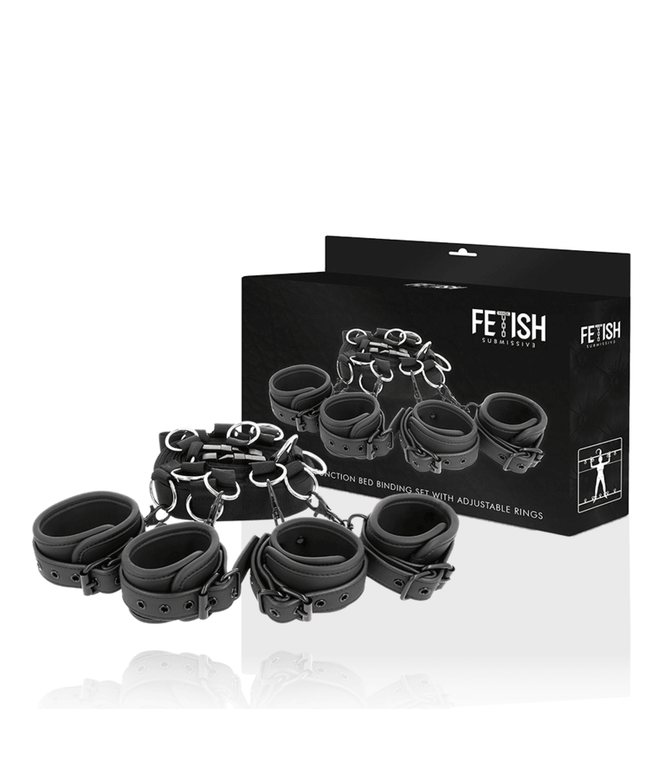 fetish submissive set di cravatte da letto con fodera in noprene