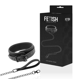 fetish submissive collana a catena con fodera in noprene