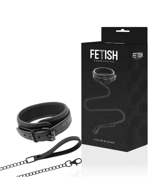 FETISH SUBMISSIVE - COLLANA A CATENA CON FODERA IN NOPRENE