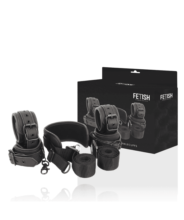 fetish submissive posizione master con 4 manette rivestite in noprene