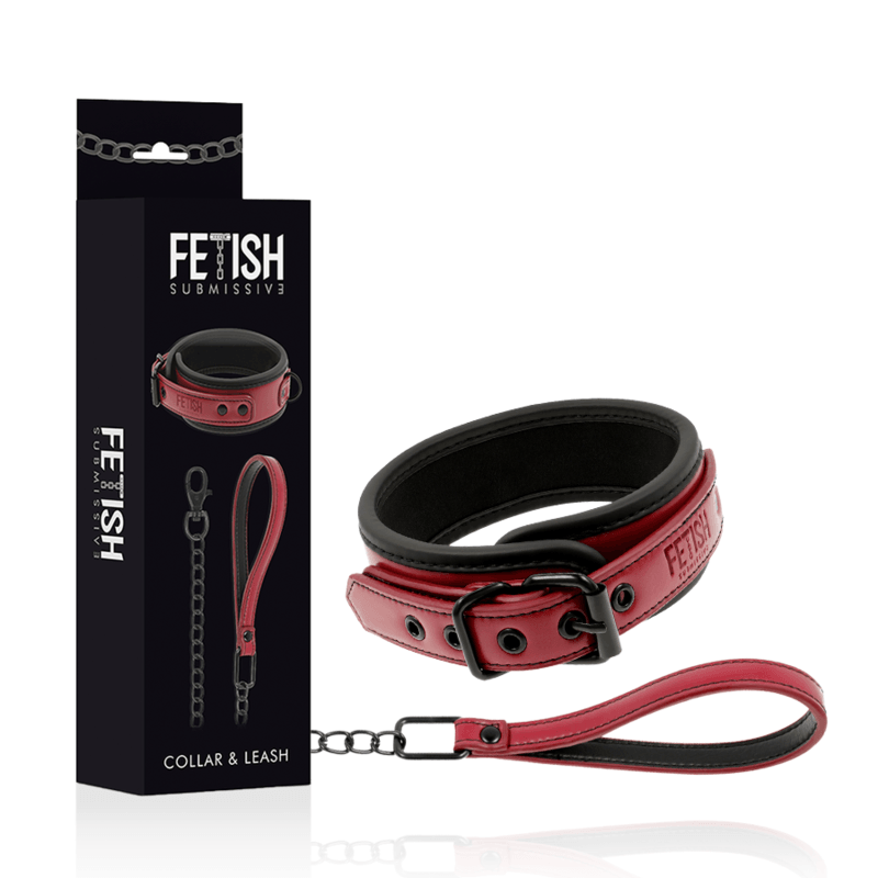 fetish submissive dark room collana a catena con fodera in neoprene