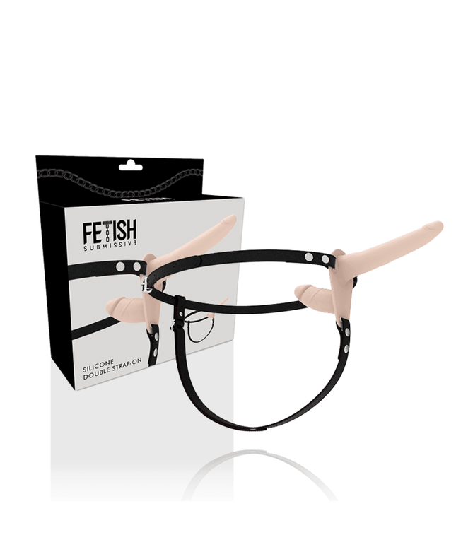 fetish submissive harness doppia penetrazione della carne