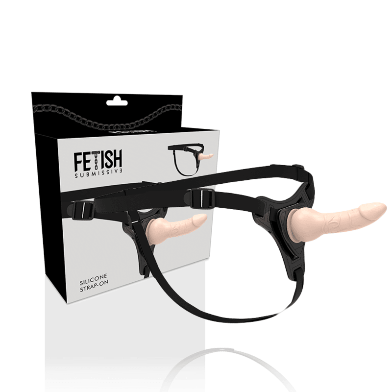 fetish submissive harness silicone realistico in carne 16cm