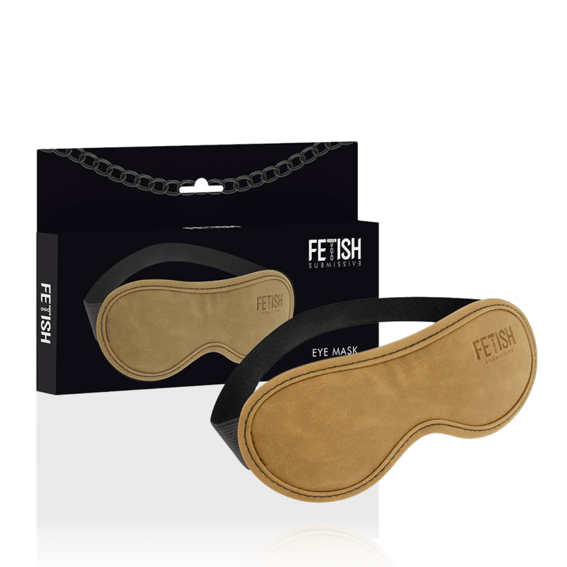 fetish submissive origen maschera vegana in pelle con fodera in neoprene