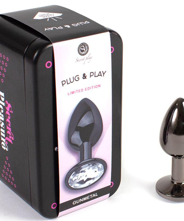 secretplay butt plug gunmetal taglia piccola 7 cm