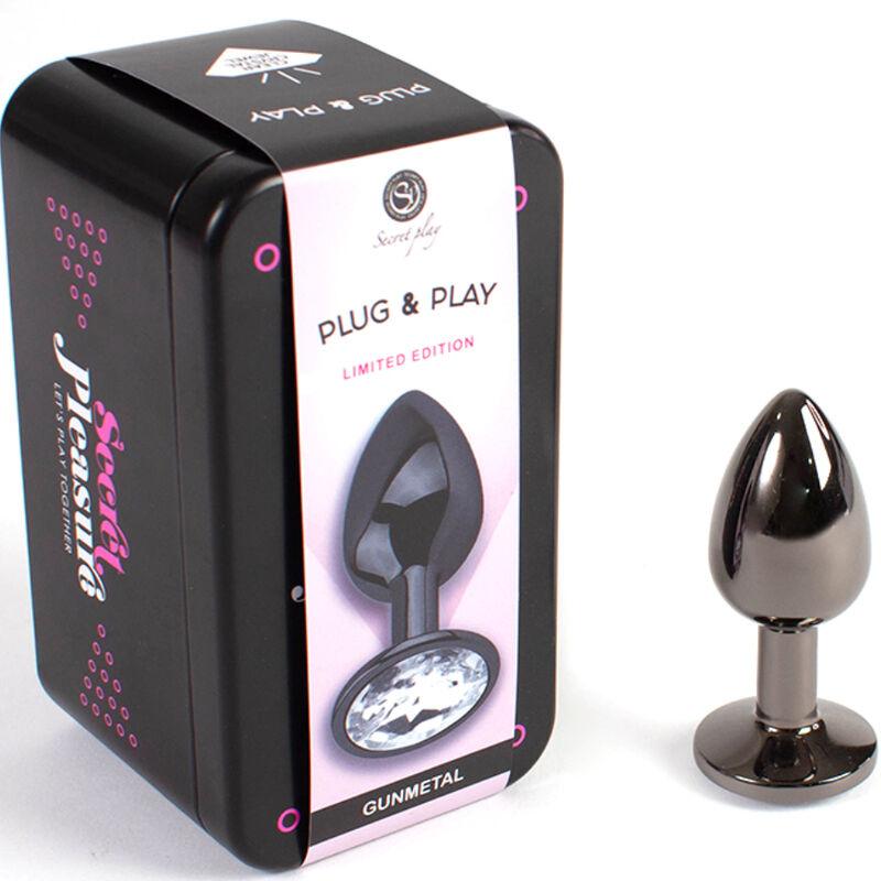 secretplay butt plug gunmetal taglia piccola 7 cm