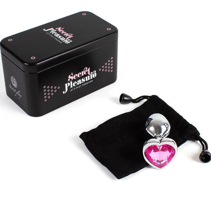 secretplay tappo in metallo fucsia cuore taglia piccola 7 cm