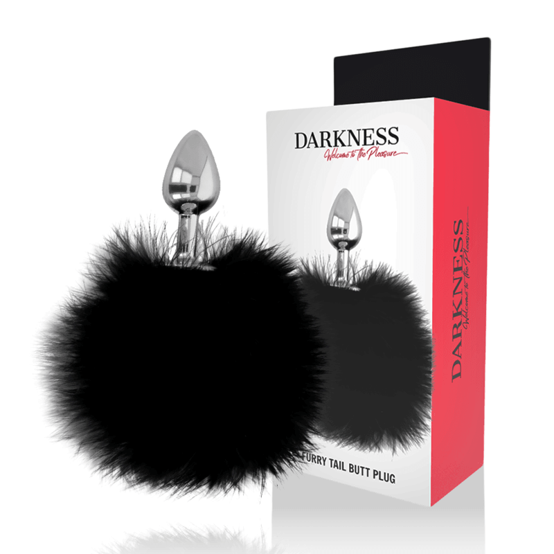 darkness buttplug anale extra con coda nera 7 cm