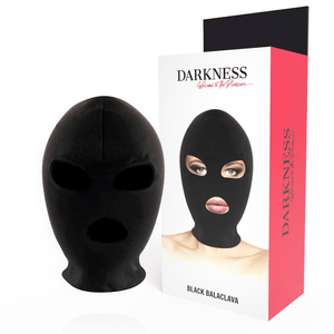 darkness maschera di sottomissione bdsm bocca e occhi nera