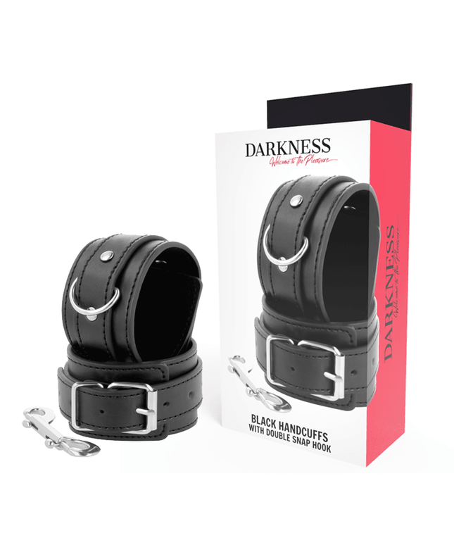 darkness manette nere regolabili con doppio nastro di rinforzo