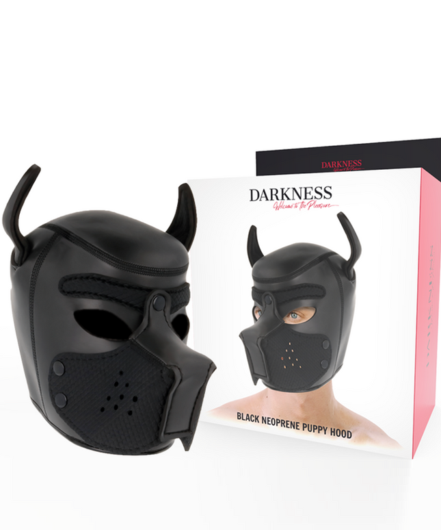 DARKNESS - MASCHERA PER CANI IN NEOPRENE CON MUSERELLA RIMOVIBILE L