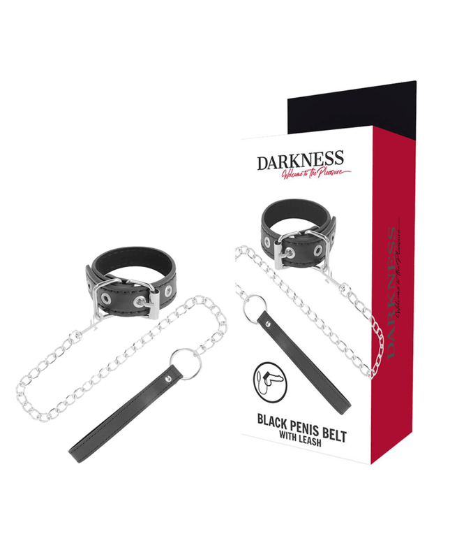darkness anello per pene con cinturino