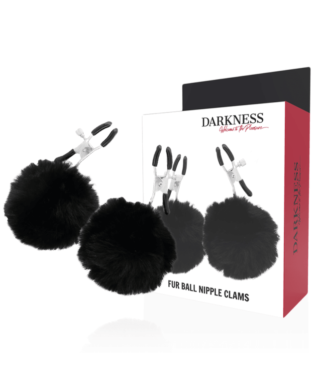 darkness morsetti per capezzoli con pom pom 1
