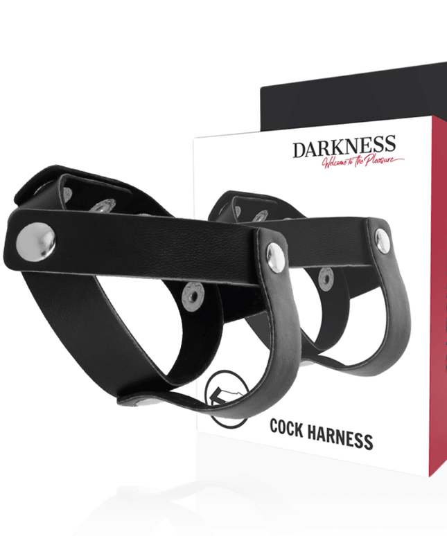 darkness anello in pelle per pene e testicoli