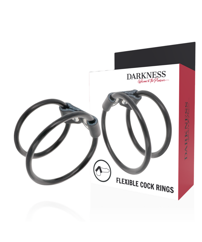 DARKNESS - DOPPIO ANELLO PER PENE FLESSIBILE